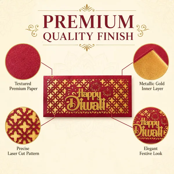 Diwali_Money_Envelope_Laser_Cut_8x3_Inches_Red_10_Pieces