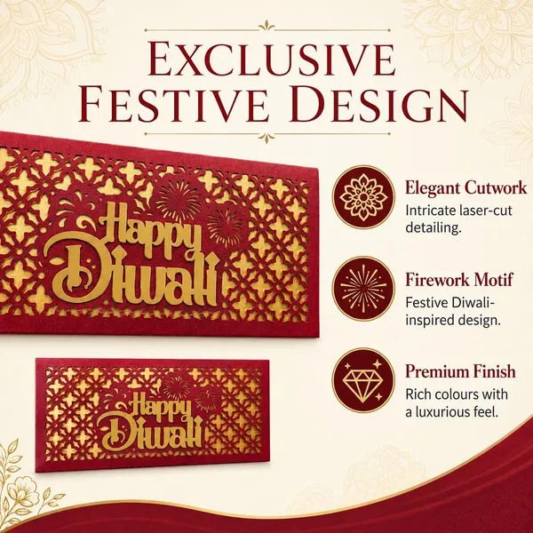 Diwali_Money_Envelope_Laser_Cut_8x3_Inches_Red_10_Pieces