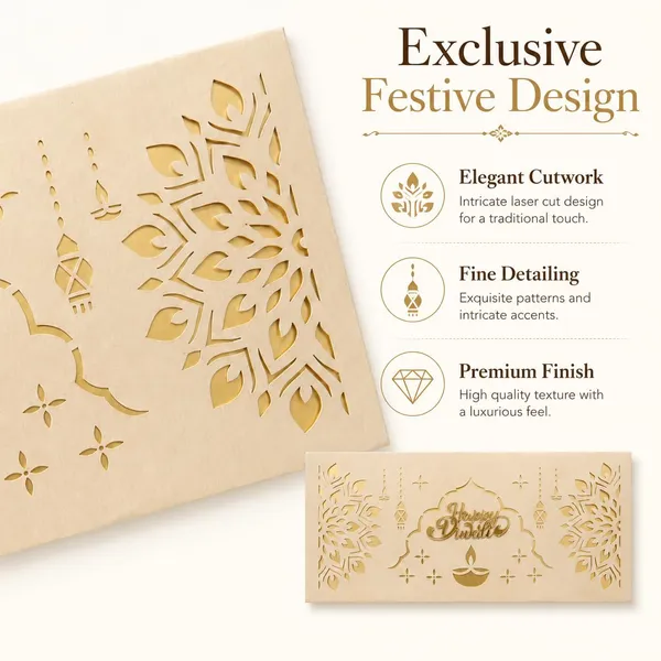 Diwali_Money_Envelope_Laser_Cut_8x3_Inches_Beige_10_Pieces
