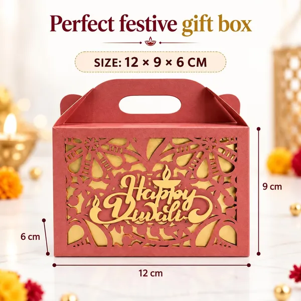 Izels_Diwali_Gift_Box_Pack_Of_10_Design3_Pink_20x12x6_Cm_Paper_Return_Gift_Bags_With_Handle_For_Mithai_Dry_Fruits_Chocolates_Festive_Diwali_Hamper_Packaging_Box_For_Gifting
