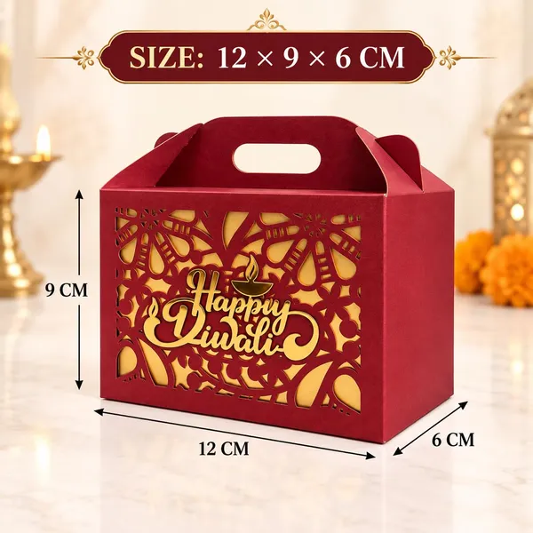 Izels_Diwali_Gift_Box_Pack_Of_10_Design3_Maroon_20x12x6_Cm_Paper_Return_Gift_Bags_With_Handle_For_Mithai_Dry_Fruits_Chocolates_Festive_Diwali_Hamper_Packaging_Box_For_Gifting