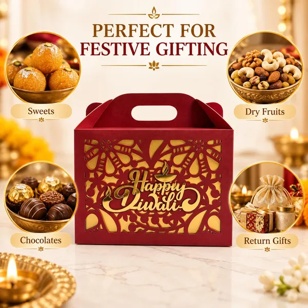Izels_Diwali_Gift_Box_Pack_Of_10_Design3_Maroon_20x12x6_Cm_Paper_Return_Gift_Bags_With_Handle_For_Mithai_Dry_Fruits_Chocolates_Festive_Diwali_Hamper_Packaging_Box_For_Gifting