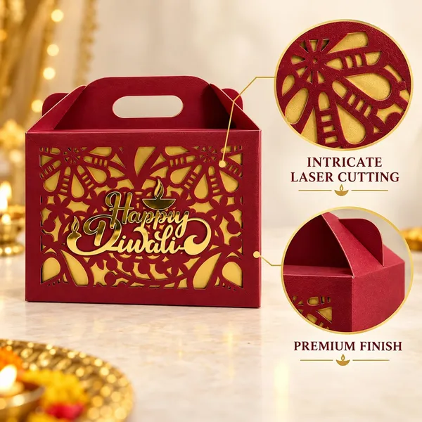Izels_Diwali_Gift_Box_Pack_Of_10_Design3_Maroon_20x12x6_Cm_Paper_Return_Gift_Bags_With_Handle_For_Mithai_Dry_Fruits_Chocolates_Festive_Diwali_Hamper_Packaging_Box_For_Gifting