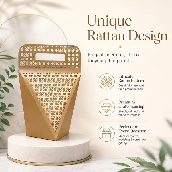 Izels_Laser_Cut_Paper_Gift_Box_With_Golden_Rattan_Handle_20x15x6_Cm_10pc