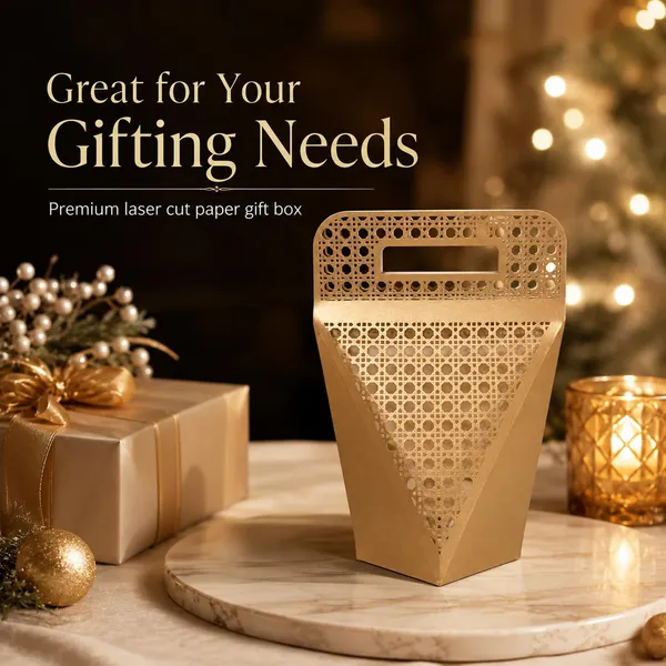 Izels_Laser_Cut_Paper_Gift_Box_With_Golden_Rattan_Handle_20x15x6_Cm_10pc
