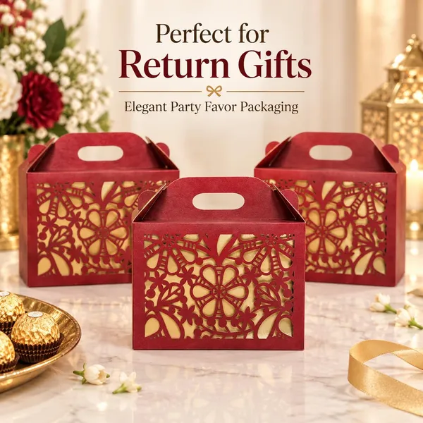 Izels_Laser_Cut_Paper_Gift_Box_With_Handle_20x15x6_Cm_Design6_Maroon_10