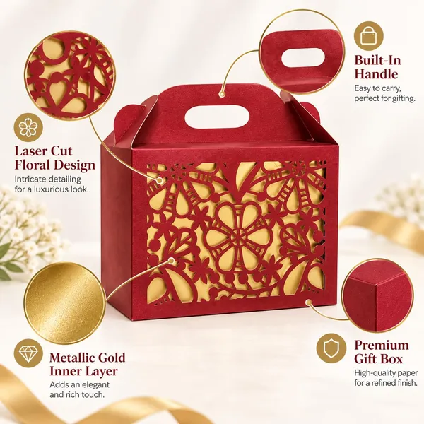 Izels_Laser_Cut_Paper_Gift_Box_With_Handle_20x15x6_Cm_Design6_Maroon_10