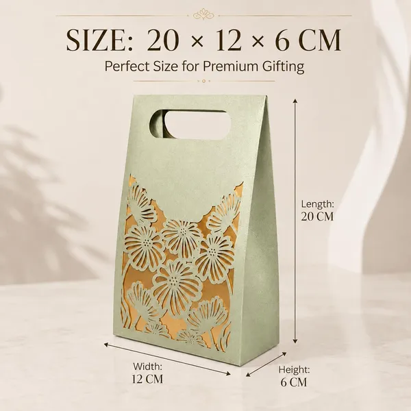 Izels_Laser_Cut_Paper_Gift_Box_With_Handle_20x15x6_Cm_Design2_Green_10