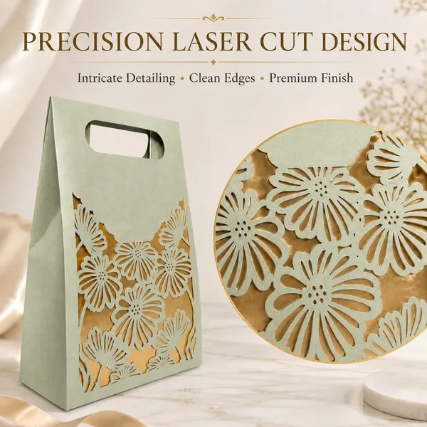 Izels_Laser_Cut_Paper_Gift_Box_With_Handle_20x15x6_Cm_Design2_Green_10