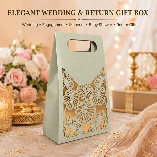 Izels_Laser_Cut_Paper_Gift_Box_With_Handle_20x15x6_Cm_Design2_Green_10