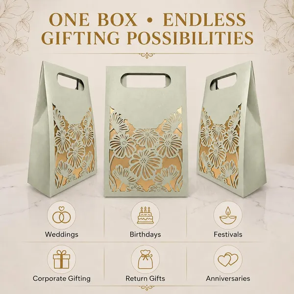 Izels_Laser_Cut_Paper_Gift_Box_With_Handle_20x15x6_Cm_Design2_Green_10