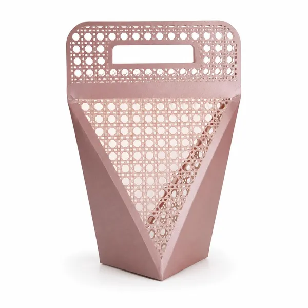 Izels_Laser_Cut_Paper_Gift_Box_With_Pink_Rattan_Handle_20x15x6_Cm_10pc