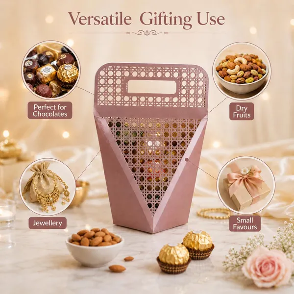Izels_Laser_Cut_Paper_Gift_Box_With_Pink_Rattan_Handle_20x15x6_Cm_10pc