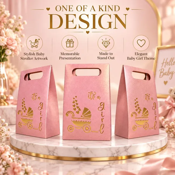 Izels_It_S_A_Girl_Baby_Announcement_Gift_Box_Pink_Pack_Of_25