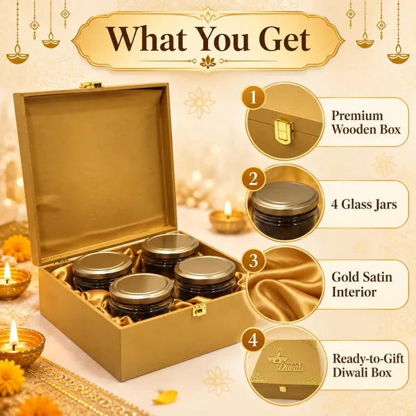 Mdf_Dry_Fruit_Box_With_4_Airtight_Glass_Jars_For_Diwali_Gold