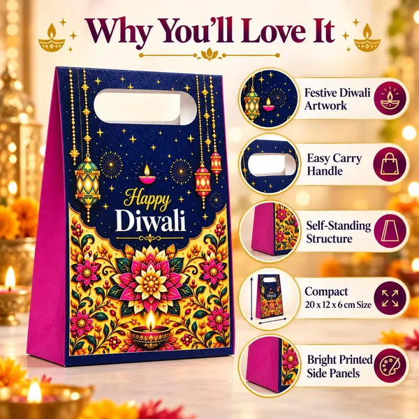 Izels_Diwali_Gift_Bags_Pack_Of_10_Design2_Blue_20x12x6_Cm_Paper_Return_Gift_Bags_With_Handle_For_Mithai_Dry_Fruits_Chocolates_Festive_Diwali_Hamper_Packaging_Bags_For_Gifting