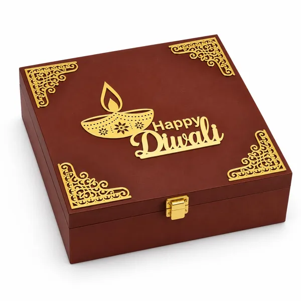 Mdf_Dry_Fruit_Box_With_4_Airtight_Glass_Jars_For_Diwali_Maroon