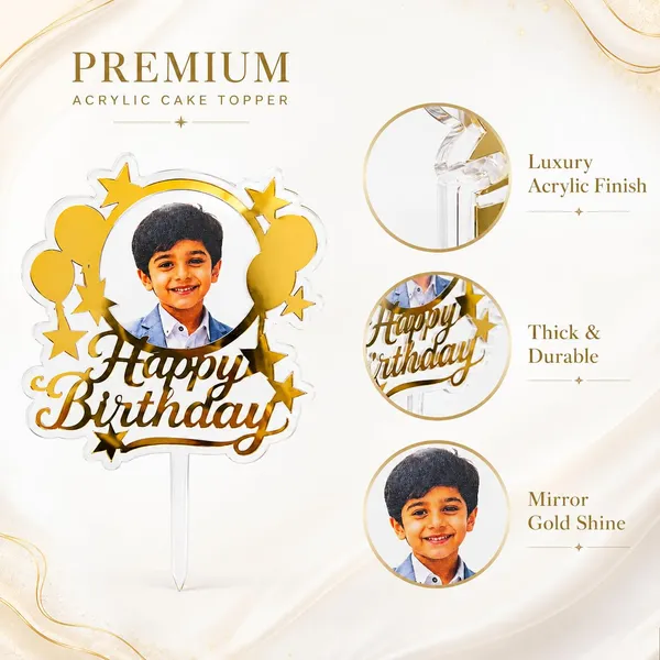 Personalised_Photo_Birthday_Cake_Topper_With_Custom_Picture_Happy_Birthday_Acrylic_Cake_Decoration_For_Kids_Boys_Girls_Adults_Golden_Mirror_Transparent_Acrylic_6_X_4_Inch