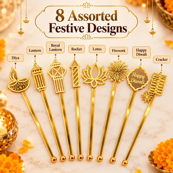 Diwali_Cocktail_Stirrers_Golden_Acrylic_Drink_Stirrers_Pack_Of_8_Decorative_Cocktail_And_Mocktail_Stirrers_For_Diwali_Party_Decorations_And_Festive_Supplies