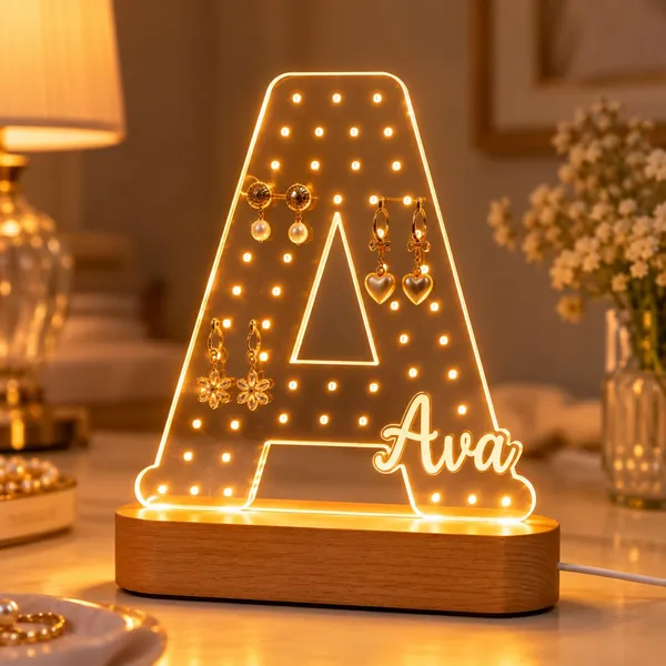 Personalised_Initial_Led_Lamp_With_Custom_Name_Acrylic_Night_Light_With_Pine_Wood_Base_And_Earring_Holder_Usb_Powered_Bedside_Lamp_Birthday_Gift_For_Women_Girls_Sister_And_Friends