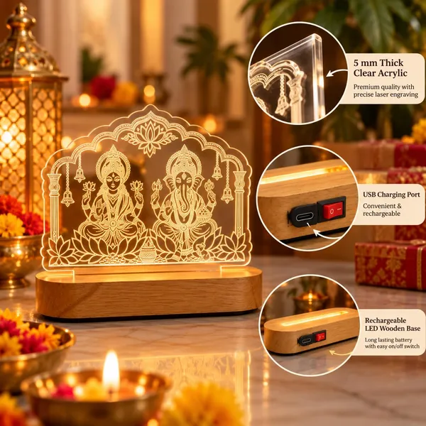 Lakshmi_Ganesh_Led_Lamp_For_Diwali_Gifting_Rechargeable_Wooden_Base_5_Mm_Laser_Engraved_Clear_Acrylic_Laxmi_Ganesha_Light_With_Usb_Charging_Cable_Mandir_Pooja_Room_Festive_Home_Decor