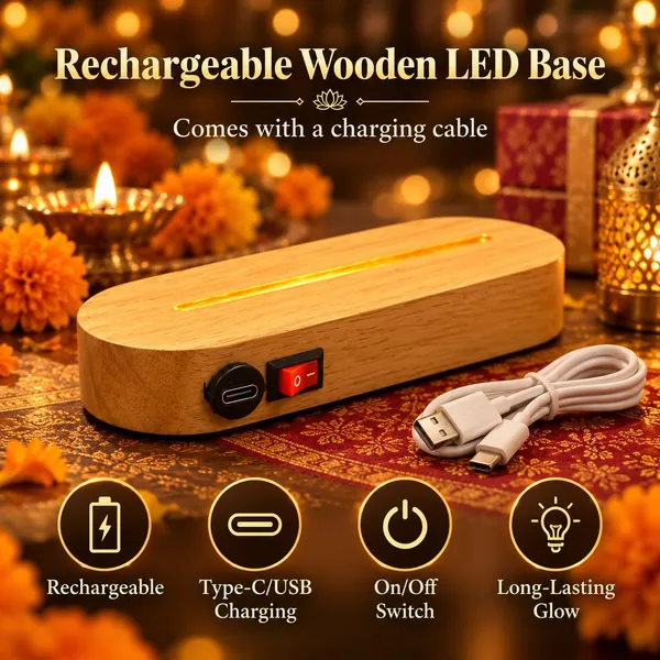 Shubh_Labh_Led_Acrylic_Lamp_For_Diwali_Gifting_Housewarming_Rechargeable_Warm_Light_With_Polished_Pine_Wood_Base_3_Mm_Laser_Engraved_Clear_Acrylic_Usb_Cable_Included_8_X_6_Inch