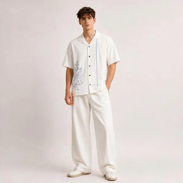 Blue_Botanical_Embroidered_Camp_Collar_Shirt_Off_White