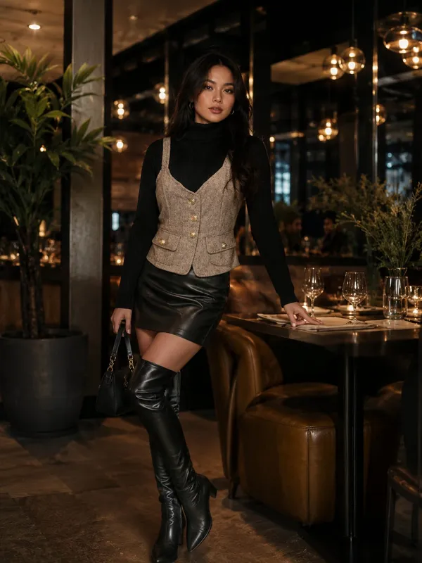 Grey_Tweed_Tailored_Waistcoat_Top_for_Women