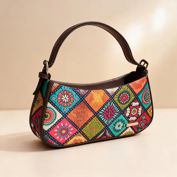 Yazhme_Multicolor_&_Brown_Shoulder_Bag_Duo