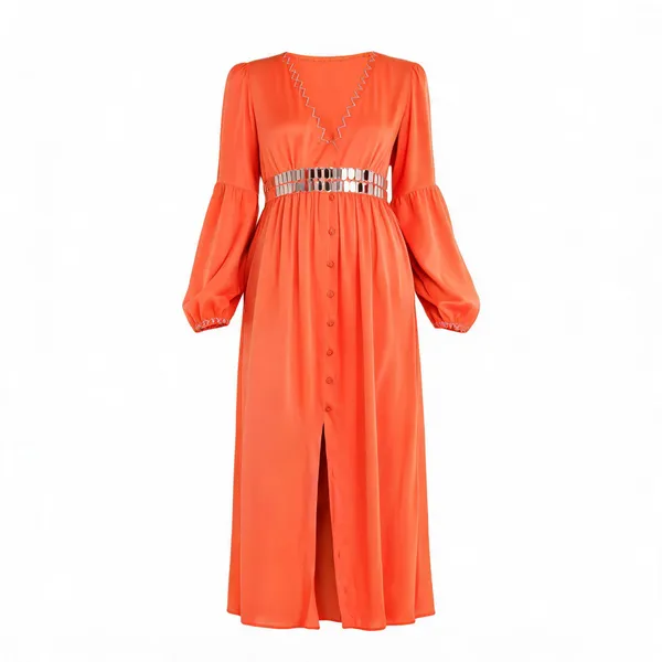 Chanderi_Maxi_Dress_Duo_Orange_&_Lavender