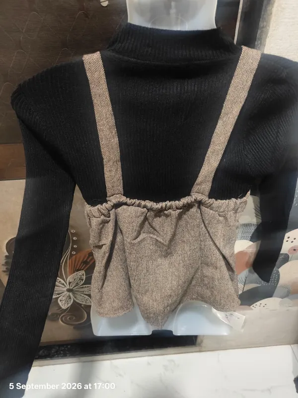 Black_Grey_Cotton_Layered_Pinafore_Dress_For_Women