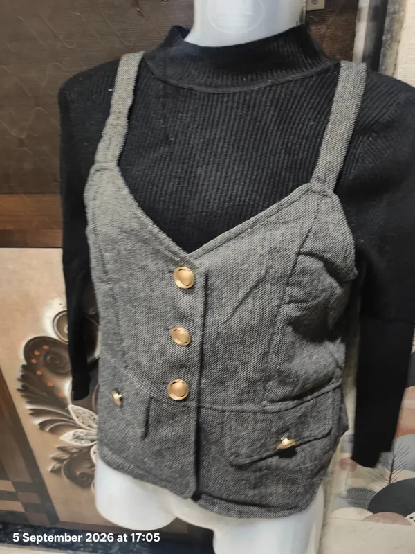Black_And_Grey_Layered_Pinafore_Dress_for_Women