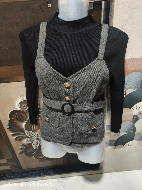Black_And_Grey_Layered_Pinafore_Dress_for_Women