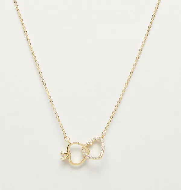 Gold-Tone_Interlocking_Heart_Pendant_Necklace_for_Women