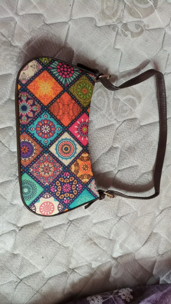 Multicolor_Printed_Cotton_Leather_Shoulder_Bag_For_Women