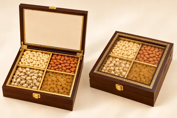 Wooden_Decorative_Four_Compartment_Dry_Fruit_Box