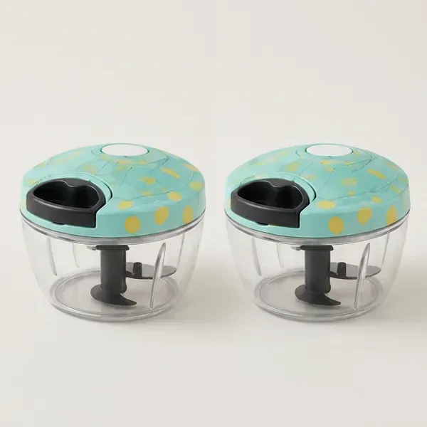 Turquoise_Compact_Design_String_Vegetable_Chopper_With_Stainless_Steel_Blade