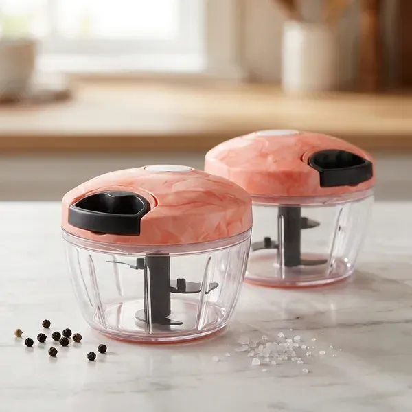 Peach_Compact_Design_String_Vegetable_Chopper_With_Stainless_Steel_Blade
