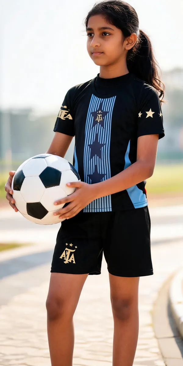 Black_Polyester_Argentina_Messi_10_Football_Jersey_Set_For_Boys_&_Girls