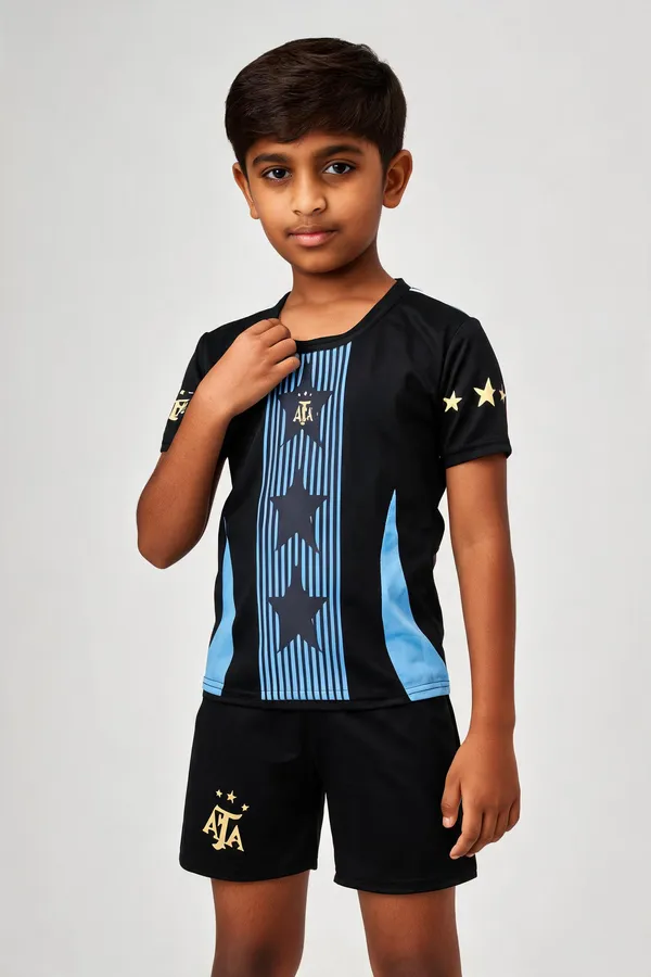 Black_Polyester_Argentina_Messi_10_Football_Jersey_Set_For_Boys_&_Girls