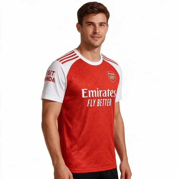 Red_Linen_Arsenal_Round_Neck_Football_Sports_T-Shirt_For_Men