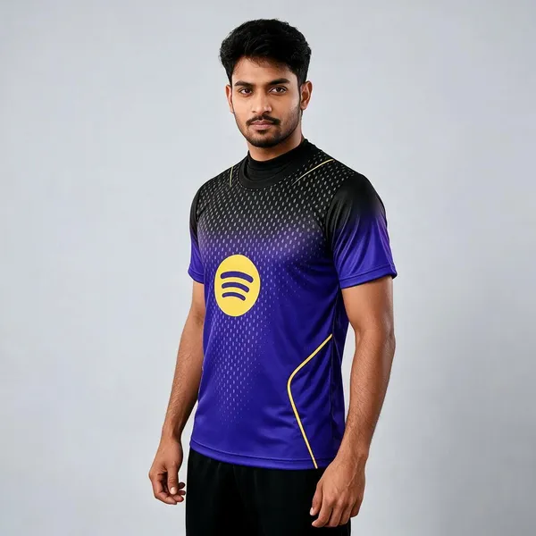 Multicolor_Linen_Half_Sleeve_Football_T-Shirt_For_Men