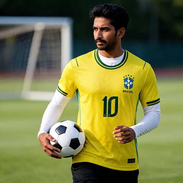 Yellow_Linen_Round_Neck_Brazil_No._10_Football_Jersey_For_Men