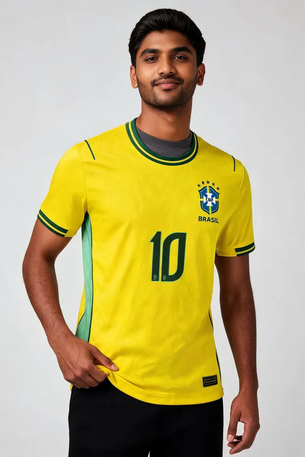 Yellow_Linen_Round_Neck_Brazil_No._10_Football_Jersey_For_Men