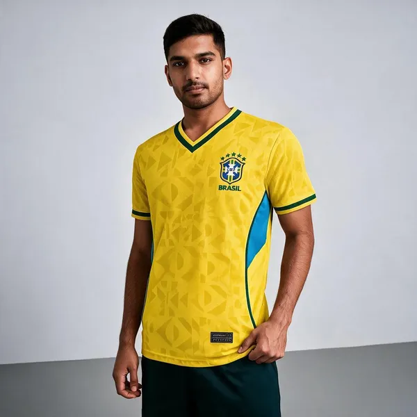 Yellow_Linen_Printed_T-Shirt_For_Men