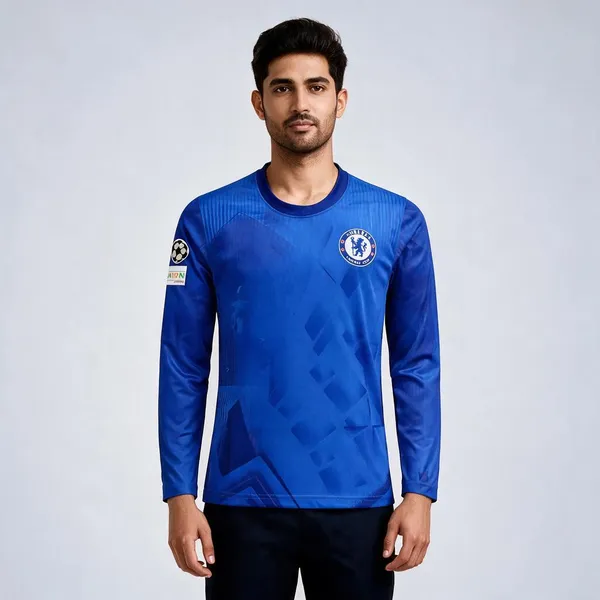Blue_Polyester_Full_Sleeve_Round_Neck_T-Shirt_For_Men