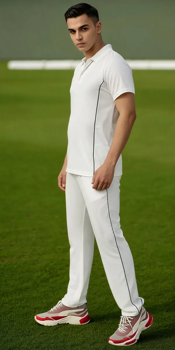 White_Polyester_Cricket_Jersey_&_Trouser_Set_For_Men