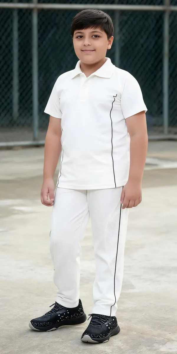 White_Lycra_Regular_Fit_Cricket_T-Shirt_&_Track_Pants_Set_For_Boys_&_Girls