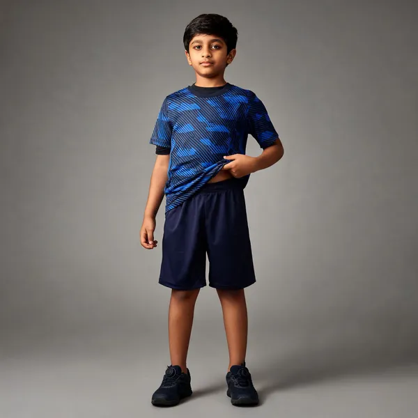 Blue_Linen_France_Football_Jersey_T-Shirt_&_Shorts_Set_For_Boys