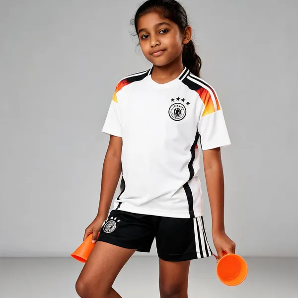 White_Polyester_Germany_Muller_13_Football_Jersey_Set_For_Boys_&_Girls